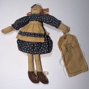 THT Design Rag Doll Cloth Primitive Folk Art WISH UPON A STAR ORNAMENT